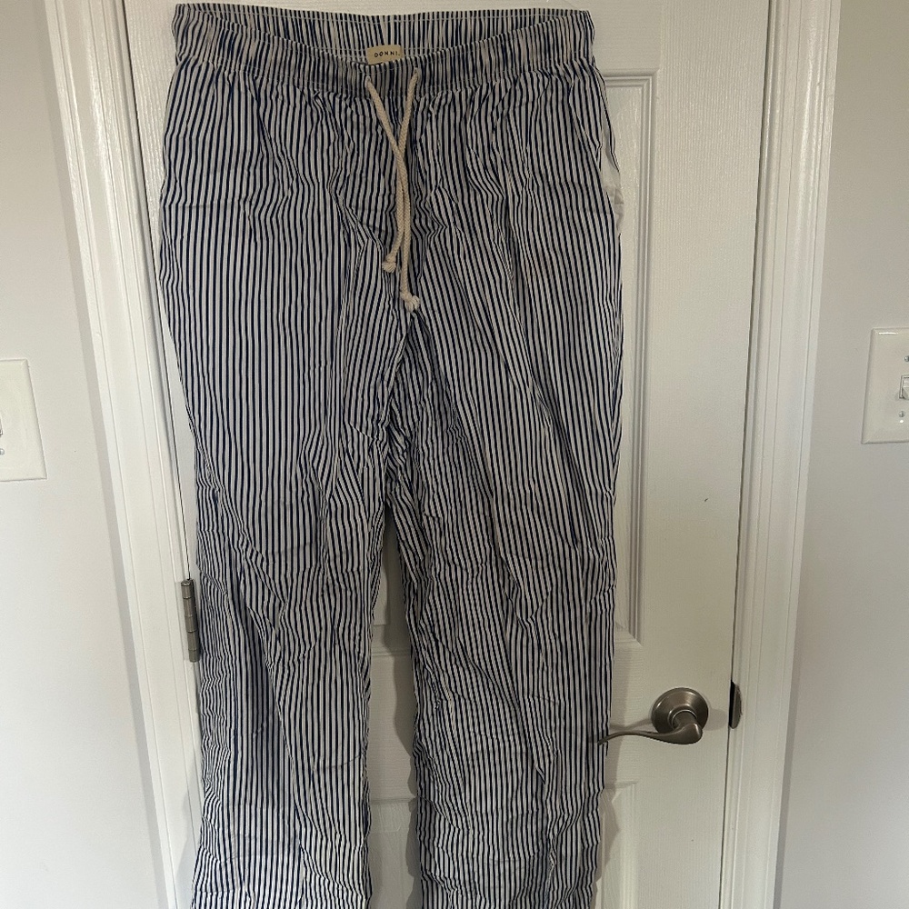 Donni Pop Pants in Blue/White Stripes